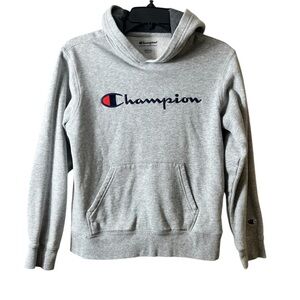 Unisex Youth Champion Pullover Grey Hoodie Large Athletic Outdoor Sports